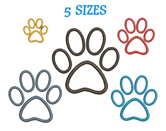 Embroidery design Paw Print Machine Embroidery Dog Paw Design Embroidery Paw Animal Machine Embroidery Paw print Pattern INSTANT DOWNLOAD