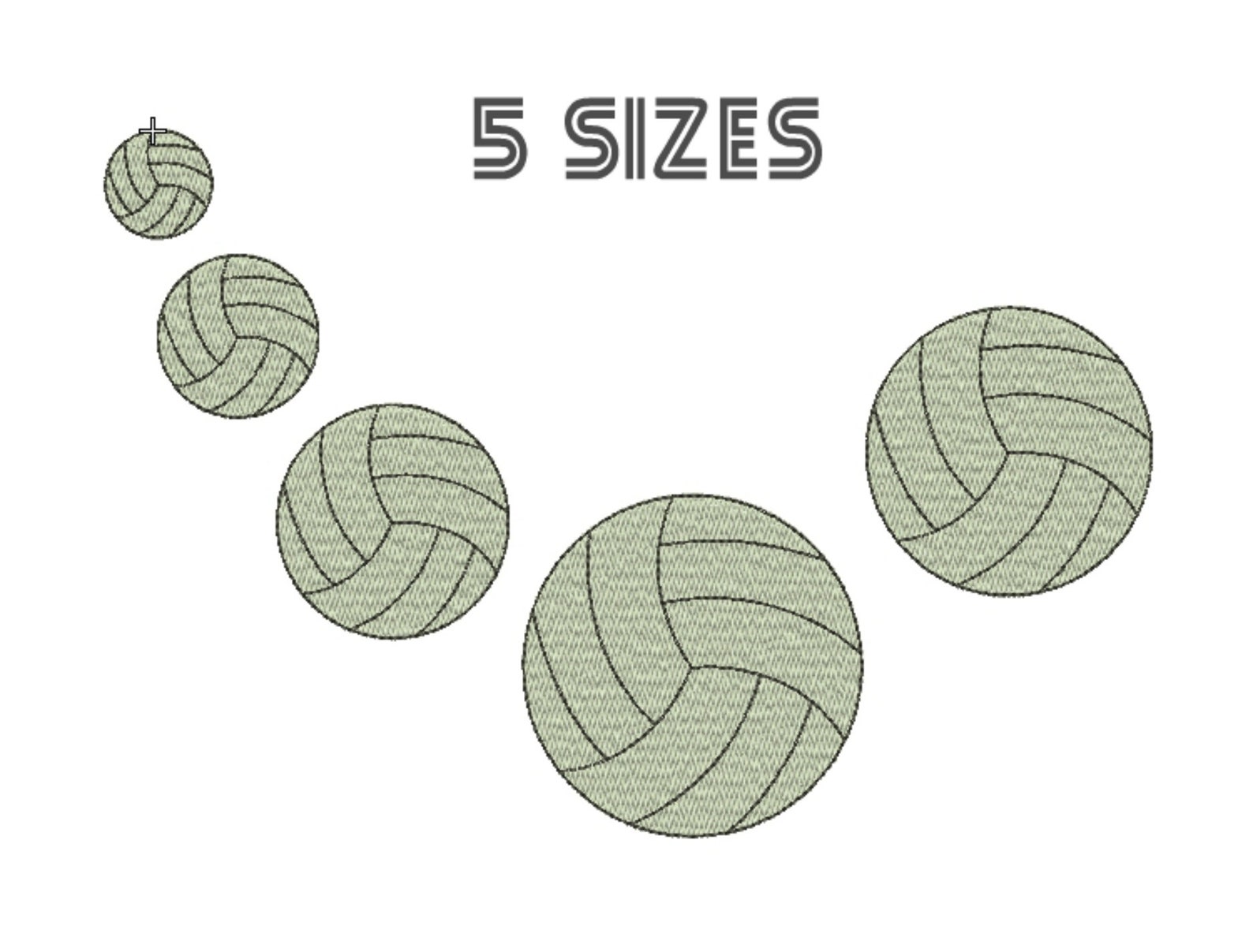 Volleyball Embroidery Design Ball Sport Machine Embroidery Etsy