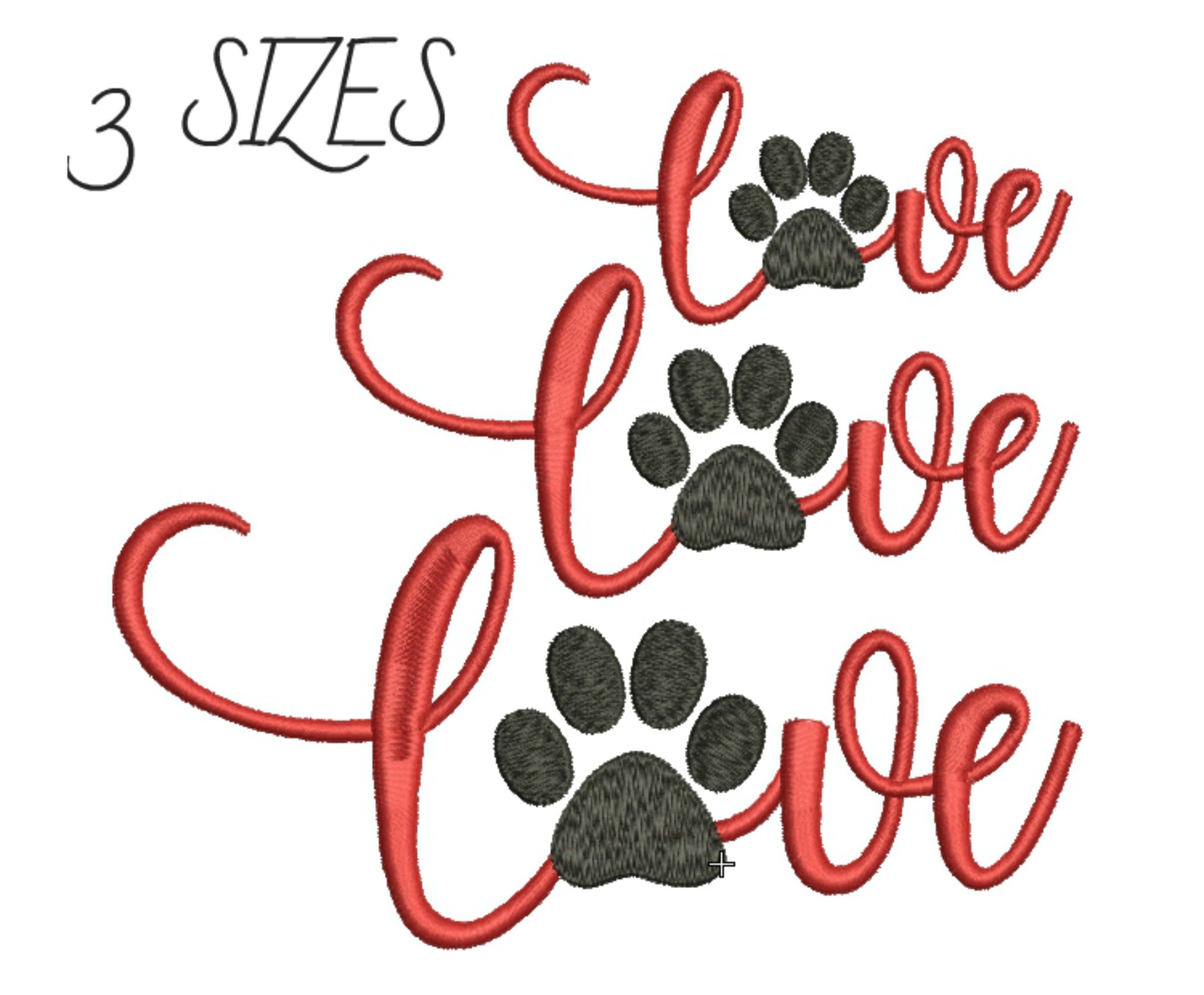 Paw print embroidery designs love dog machine embroidery  etsy uk Paw print embroidery designs love dog machine embroidery  etsy uk