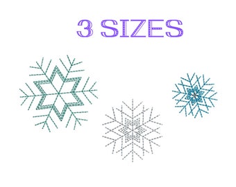 Diseño de bordado de copos de nieve Diseño de bordado de máquina de copos de nieve Patrón de copos de nieve de invierno DESCARGA INSTANTE 4x4 Stickdatei Schneeflocke