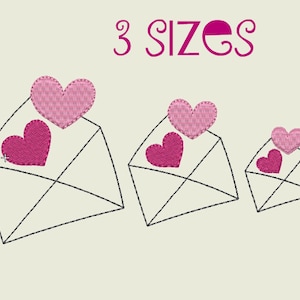 Diseño de bordado a máquina. Correo del amor