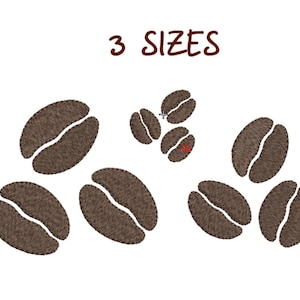 Beans Embroidery Design Coffee Machine Embroidery Coffee Beans Pattern Coffee Embroidery design Beans Instant Download 4x4 Stickdatei Kaffee