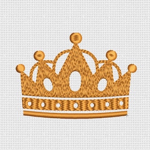 Crown Machine Embroidery Design Crown EMBROIDERY DESIGNS CROWN - Instant download - Dst Hus Jef Pes VP3 Exp formats - 4x4