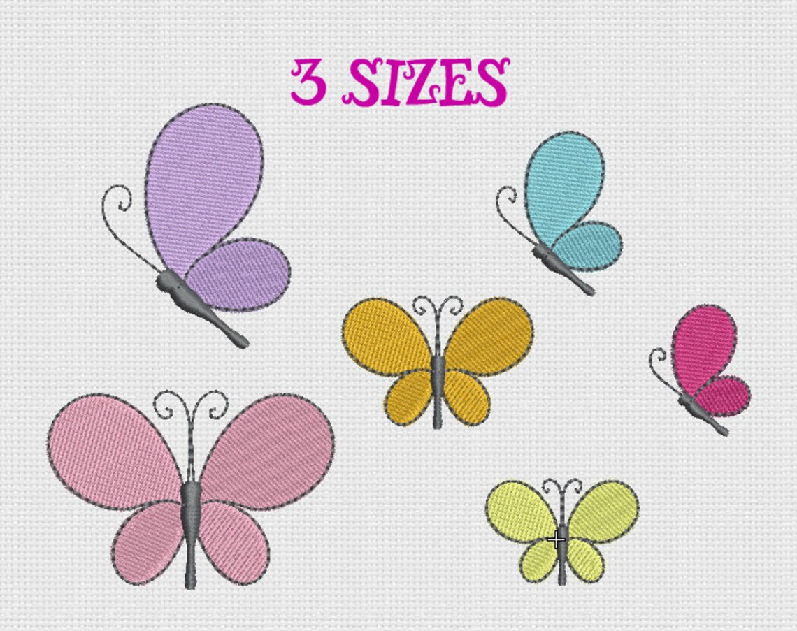 Machine Embroidery Design Butterfly Set Embroidery Designs Etsy