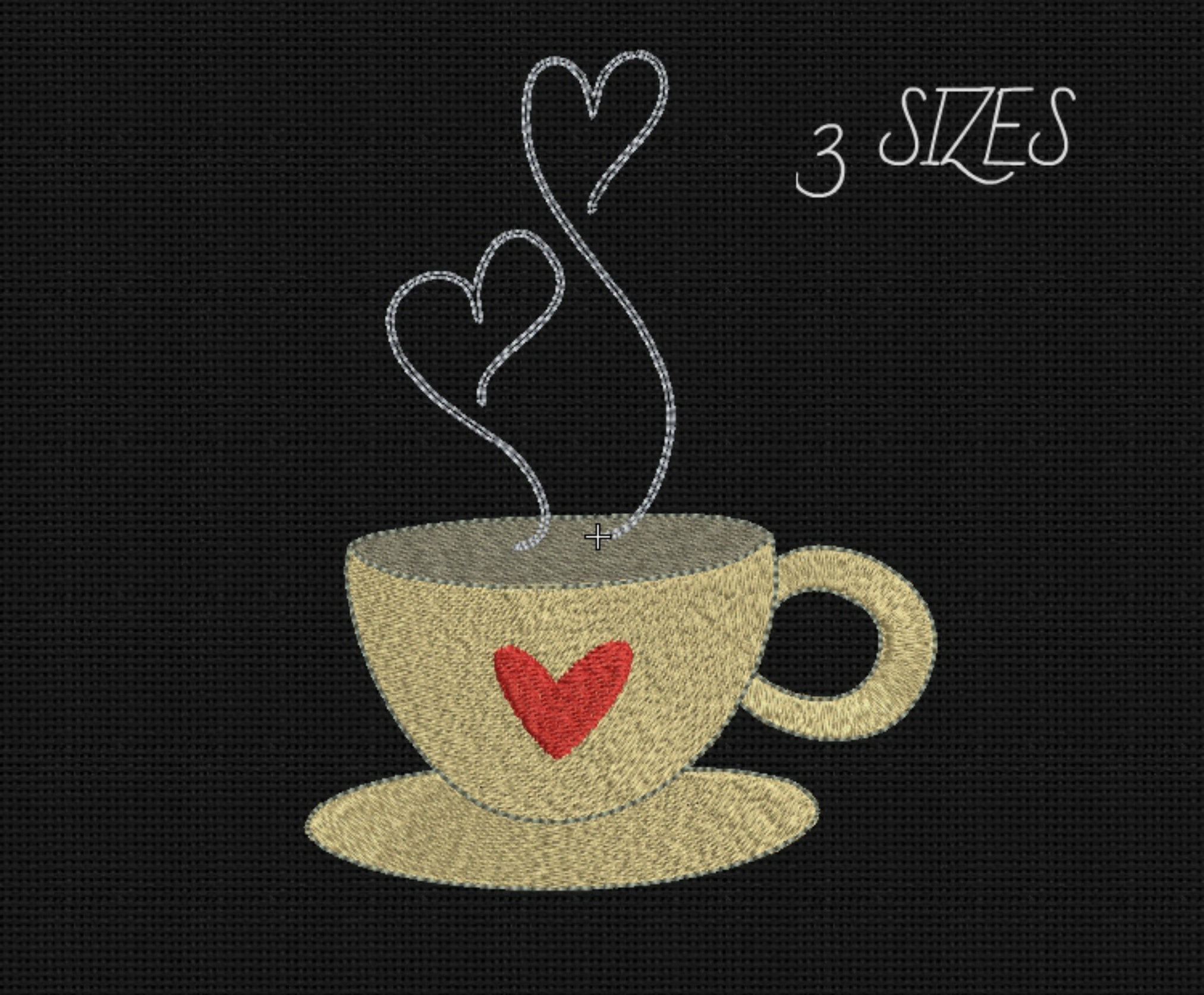 Coffee Cup Embroidery Design Coffee Lover Machine Embroidery Etsy