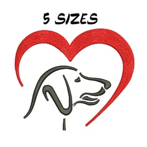 Love Dachshund Embroidery design Love Dog Embroidery design Dog Dachshund Machine Embroidery designs Dachshund Love Instant Download