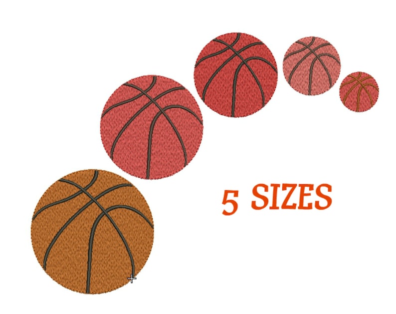 Basketball Embroidery Design Ball Sport Machine Embroidery Etsy