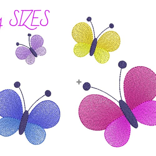 Butterfly Machine Embroidery Design Mini Butterflies for Etsy