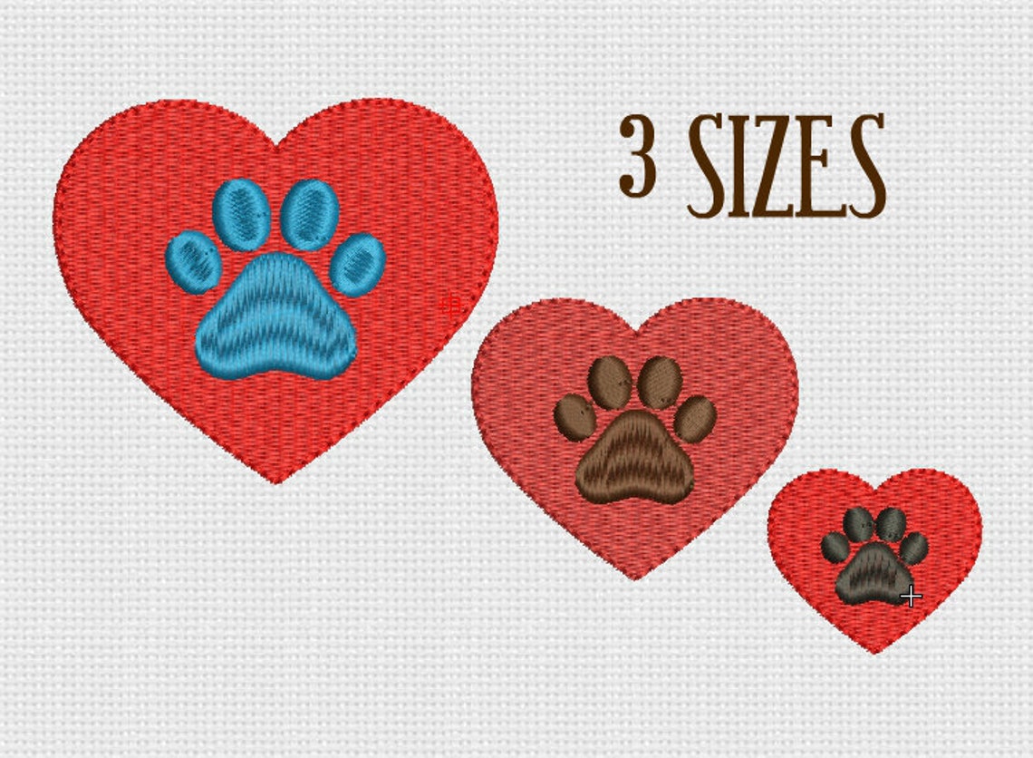 Heart machine jessecmault design dog paw print love dogs  etsy