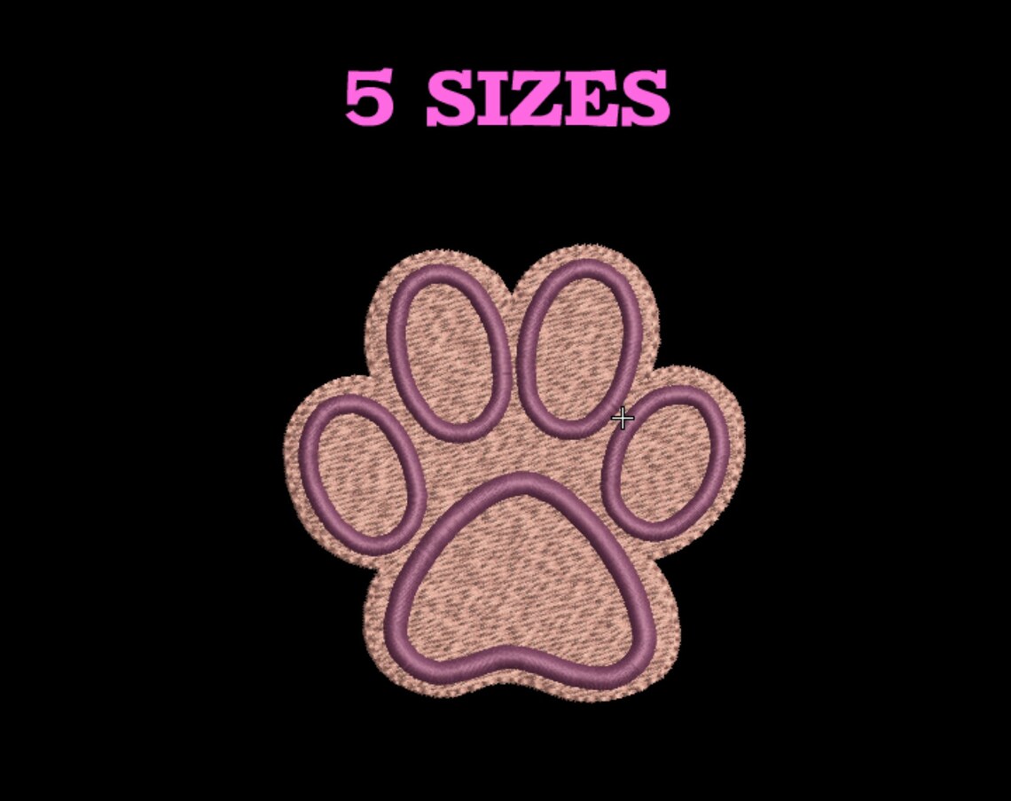 Embroidery design Paw Print Machine Embroidery Dog Paw Design Etsy