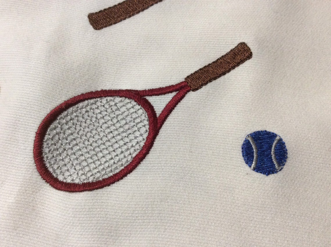 Tennis Racket Embroidery Design Racket Sport Machine Etsy