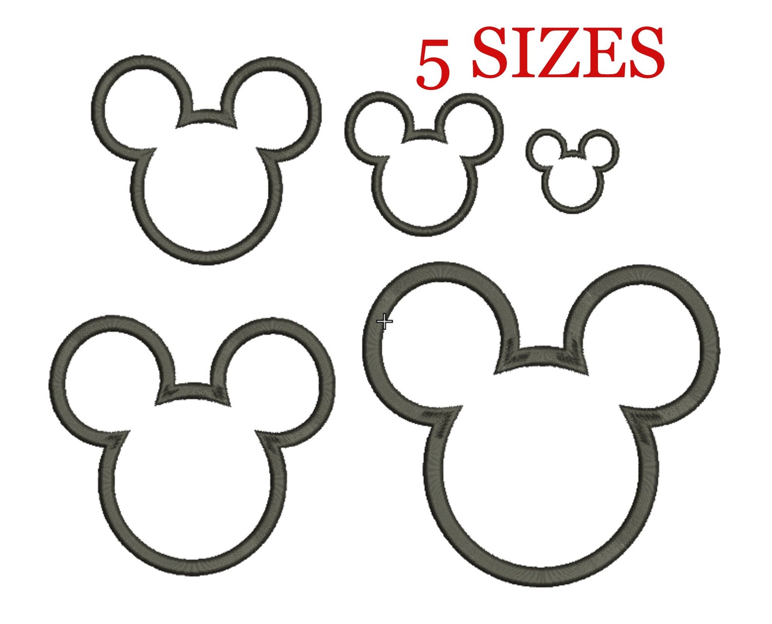 Machine Embroidery Designs Mouse Applique Embroidery Design Etsy