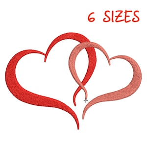 Amour Stickdatei Herz Stickdatei Herz Stickdatei Liebe Herz Stickdatei Zwei Herzen Muster - Sofort Download - Stickdatei herz