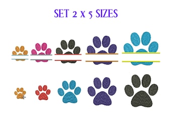 Paw Print Embroidery Design Dog Split Paw Animal Machine Embroidery Design Small Paw print Pattern INSTANT DOWNLOAD Stickdatei Abdruk Hund