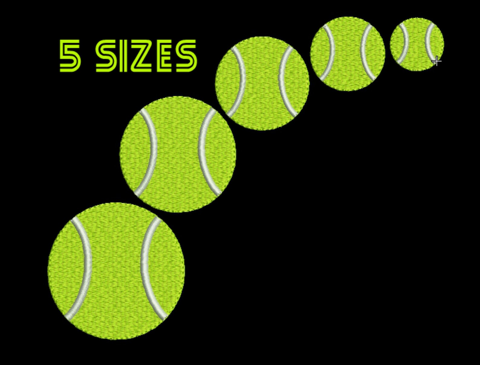 Tennis Ball Embroidery Design Ball Sport Machine Embroidery Etsy
