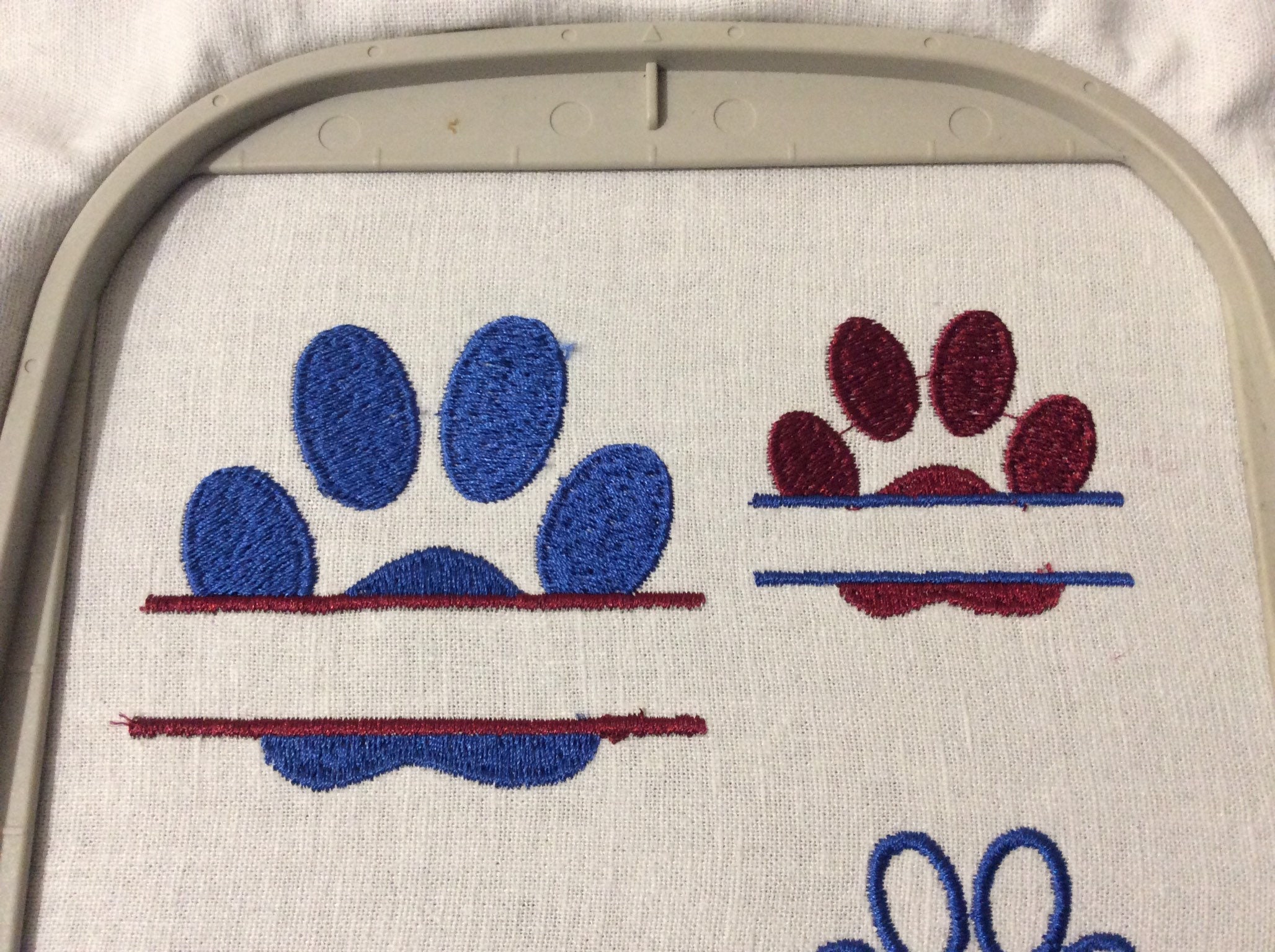 Split Paw Print Embroidery Design Dog Paw Print Machine Etsy