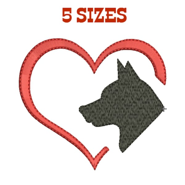 Love Dog Embroidery designs German Shepherd Machine Embroidery design Dog Germane Pattern Instant Download Love GSD Hunde lieben Stickdatei