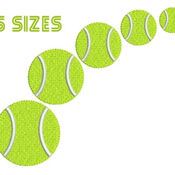 Tennis Ball Embroidery design Ball Sport Machine Embroidery Design Tennis Ball Pattern - Instant Dovnload 4x4 Tennis Stickdatei