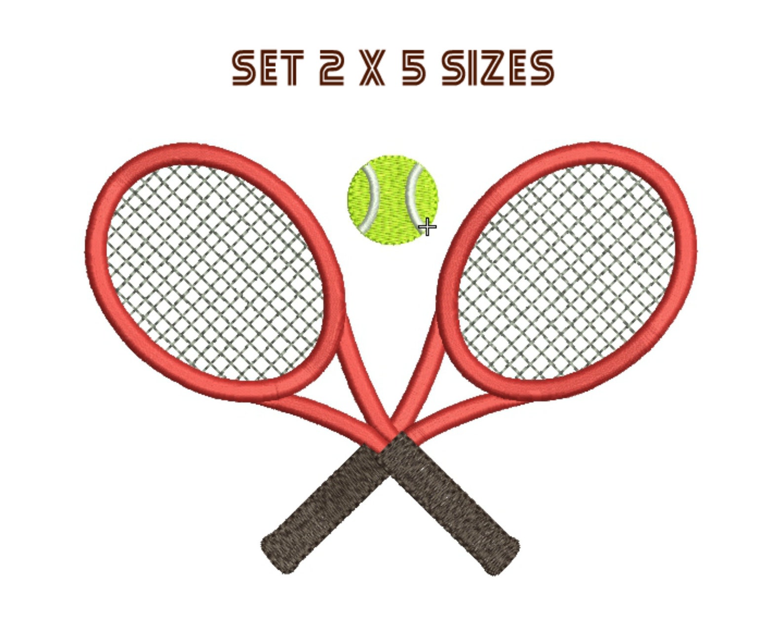 Mini Tennis Racket Embroidery Design Sport Machine Embroidery Etsy