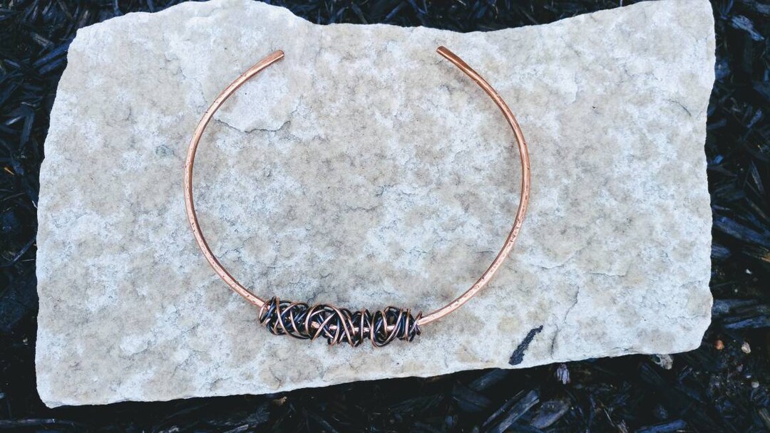 Copper Collar Necklace Etsy