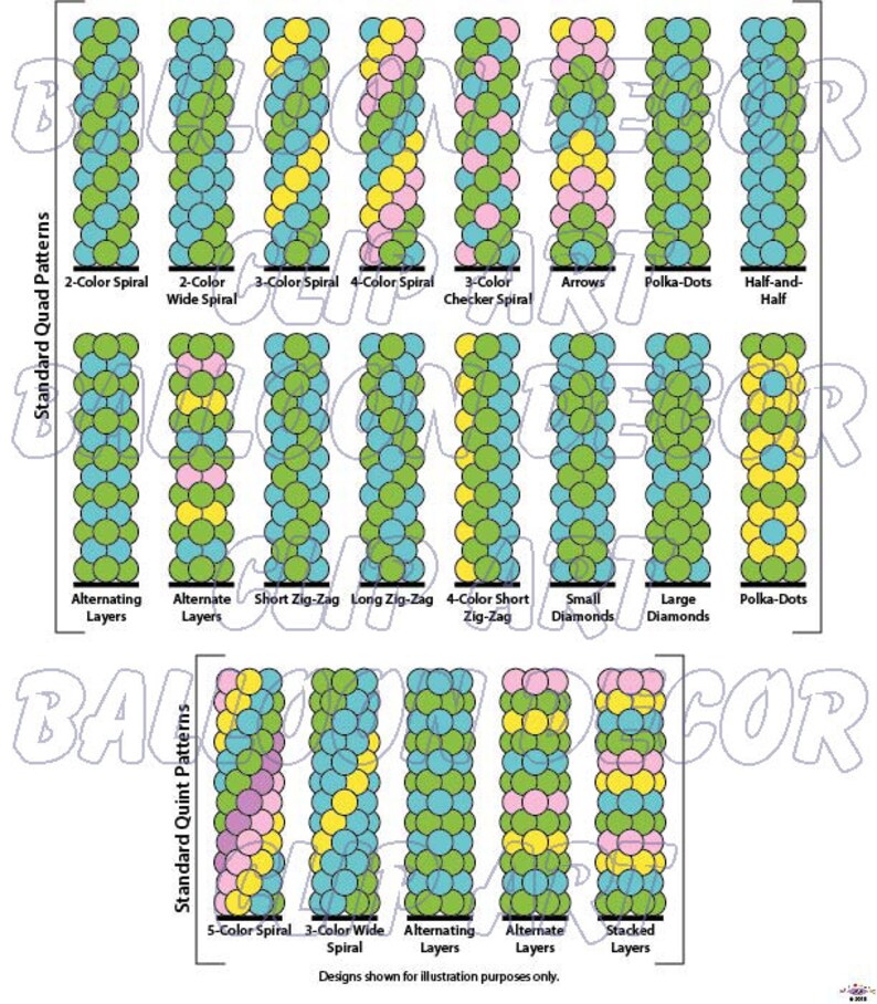 Balloon Garland / Column Patterns Flier Etsy