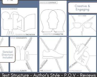 Novel Study Project: Any Novel, Reading and Literary Response, Text Structure, English Resource, Literature, Worksheets, Book Reports