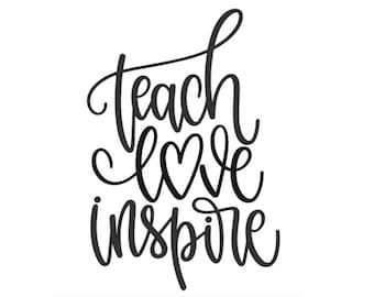 Teach Inspire Svg Etsy