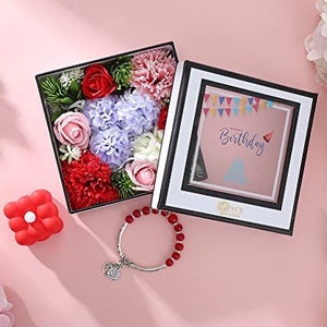 Bubble candle birthday gift box, happy birthday gift for women, personalized birthday box, unique birthday gift idea, care package for her