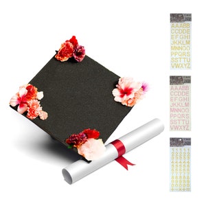 Handmade Graduation Cap Decoration | College, University, Graduate, High School, Floral, Graduation Gift, DIY Cap Topper | DIY Kits