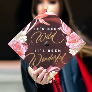 It&#39;s been wild it&#39;s been wonderful｜Grad Cap Toppers-Graduation Caps Decoration-Collge Graduation Gifts-Designed Grad Caps-Class of 2024