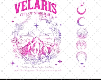 Velaris png, Velaris City Of Starlight png, The Night Court png, SJM Merch png, City of Starlight Sweater, ACOTAR png, ACOTAR Velaris png