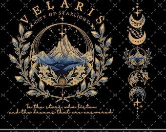 Velaris png, Velaris City Of Starlight png, The Night Court png, SJM Merch png, City of Starlight Sweater, ACOTAR png, ACOTAR Velaris png