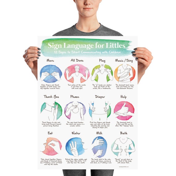 baby sign language wall chart