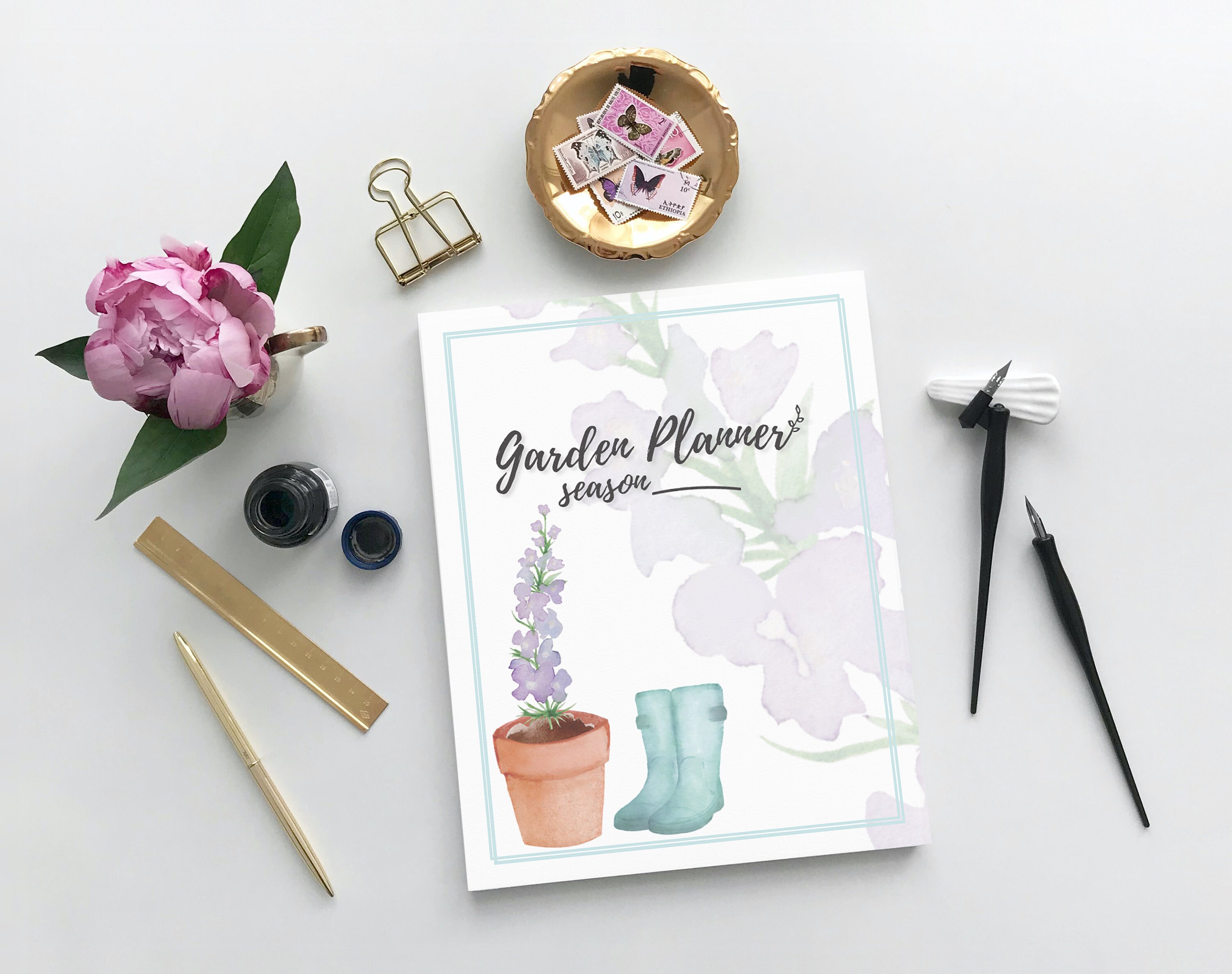printable garden planner vegetable flower garden planner etsy india