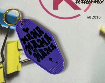 Motel Keychains Mom Design, Mothers day, Personalized keychain, gifts, birthday gifts, vintage keychains, Retro keychain, gifts for mom,