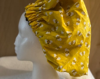 Adjustable Yellow Bear Faux Luxe Fur Bonnet: Handmade Yellow  display picture 3