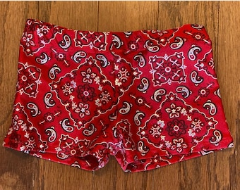 Bandana shorts Cheer Shorts Dance shorts Gymnastics Shorts Practice Wear Cheer Dance Gymnastics set cheer set dance set  Red