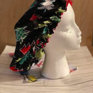 Custom made Christmas Bonnet, Satin Bonnet, Sleep Cap, Satin Lined, Hair Bonnet, For all hair types, Wear to the store, Child sizes, xmas