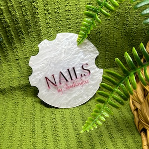 Custom Nailfie disc, nail tech, prop photo, beauty, nail art, logo, Photography Business Toll, Nail Artist