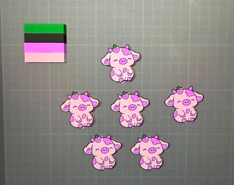 Adorno digital con forma de cerdito fresa, cerdito rosa, Halloween, archivo STL, estándar, adorno Stanley, archivo 3MF precoloreado, vaso