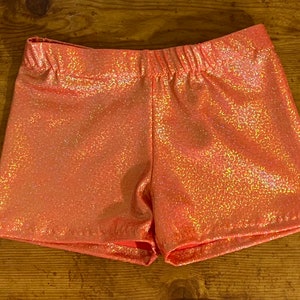 Orange Shorts Cheer shorts Dance shorts Gymnastics shorts Practice Wear Cheer Dance Gymnastics Practice Set cheer sets dance set Shiny Short