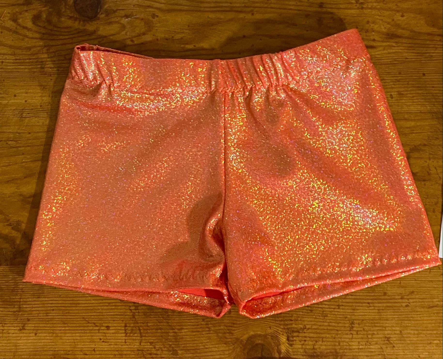 Orange Shorts Cheer shorts Dance shorts Gymnastics shorts Practice Wear  Cheer Dance Gymnastics Practice Set cheer sets dance set Shiny Short