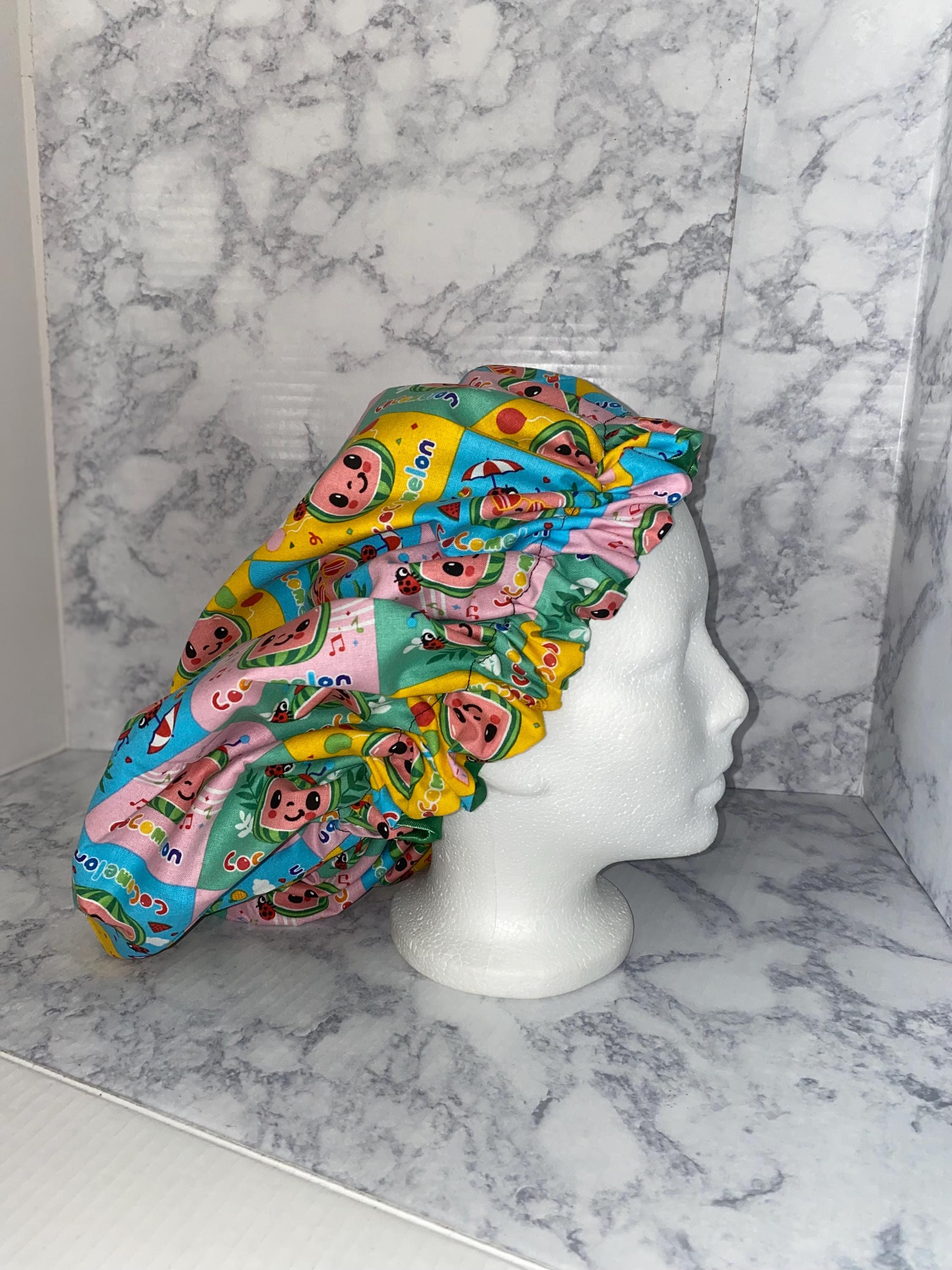 Custom Made Melon Adult Bonnet, Satin Bonnet, Sleep Cap,satin Lined ...
