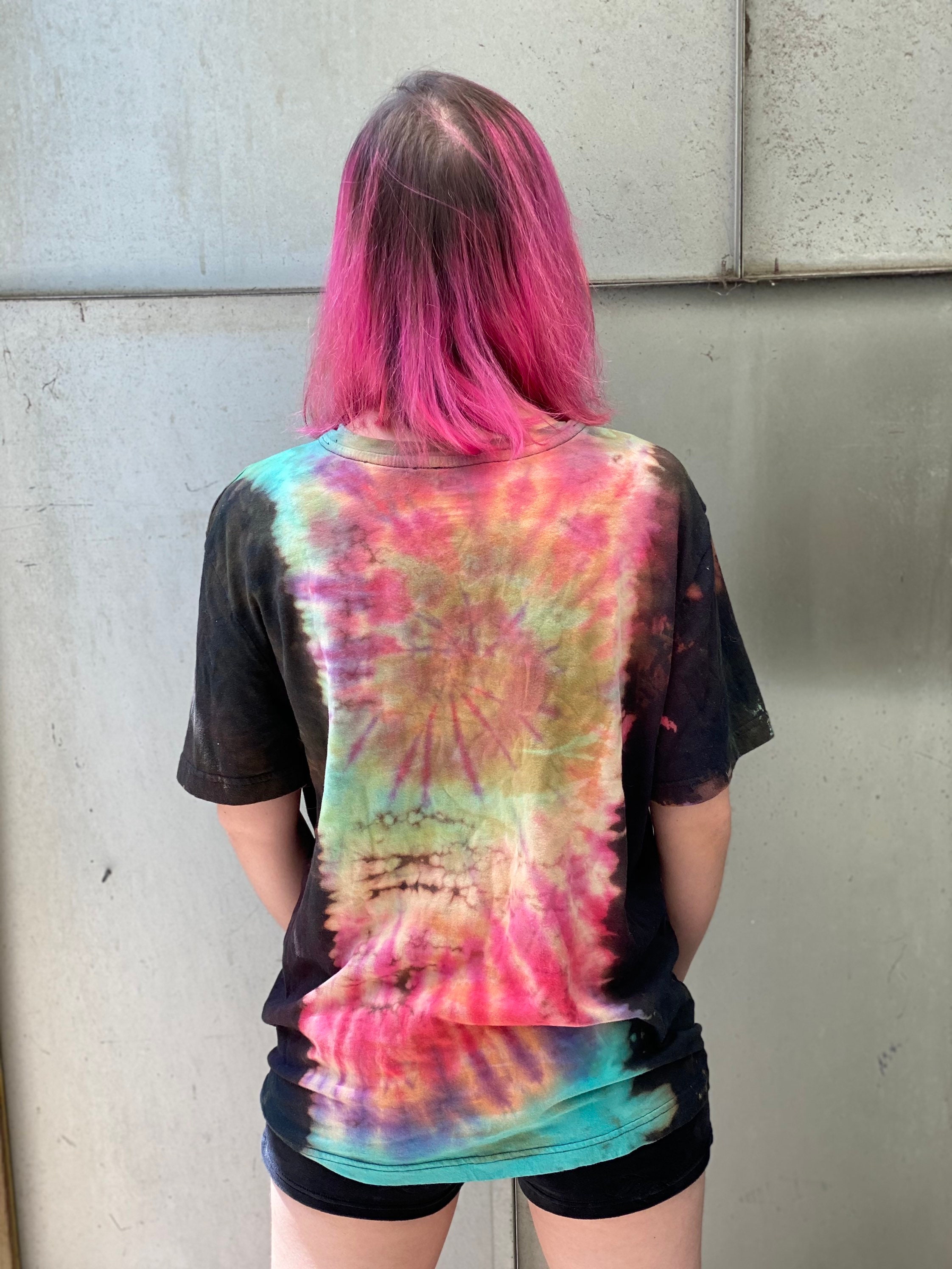 Bleach Tie Dye Shirt Centre Spiral Etsy