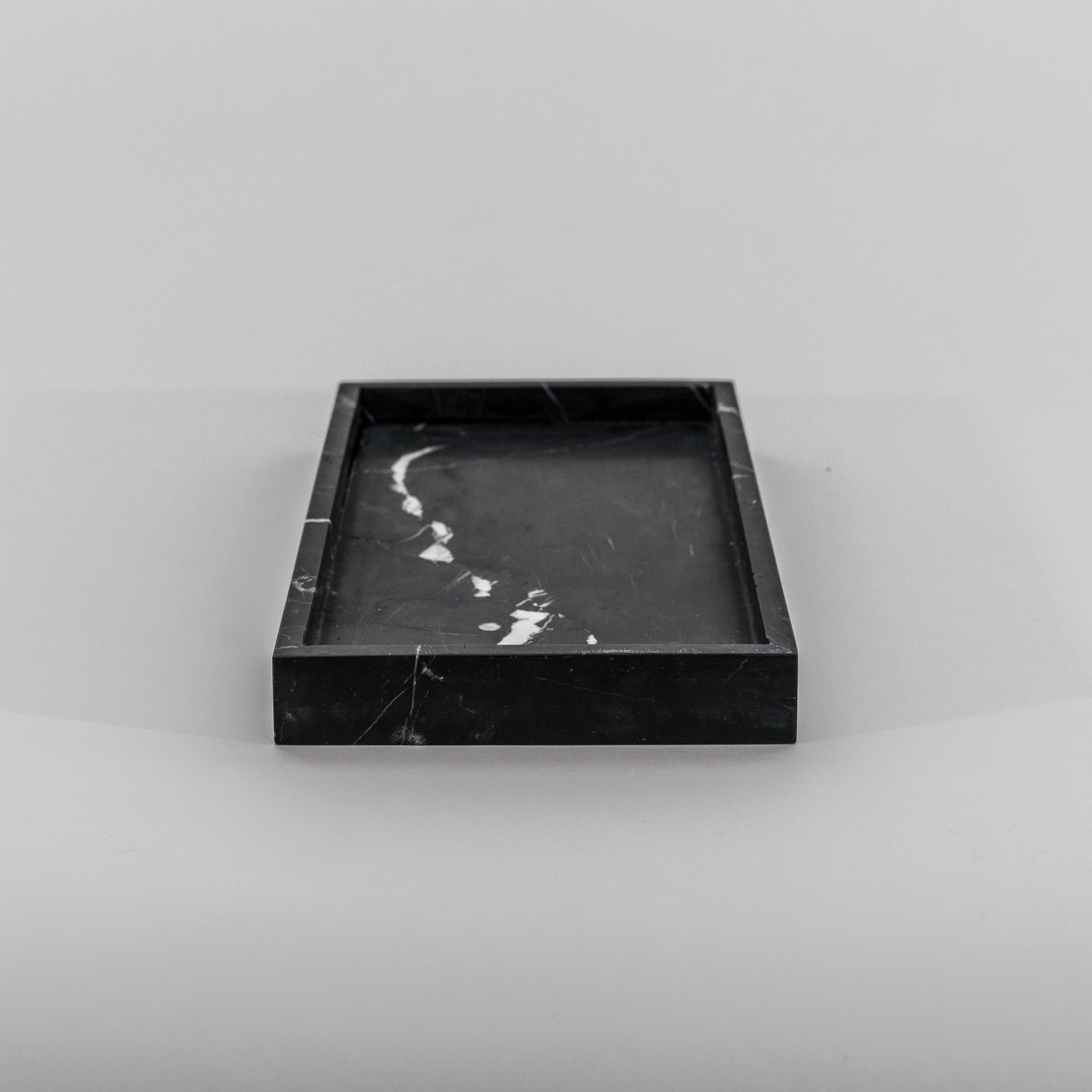 Black Rectangular Marble Tray Etsy