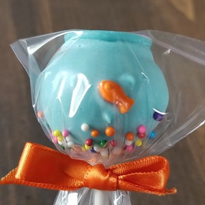 Fish bowl cake pops