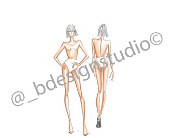 croquis template etsy