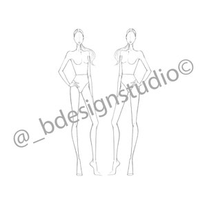 Fashion Illustration Croqui Template  Female