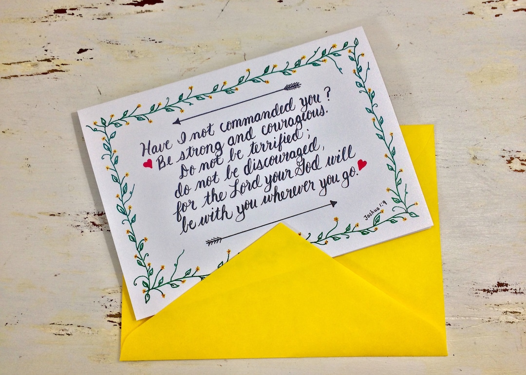 Inspirational Christian Greeting Card, God Will Be With You Wherever