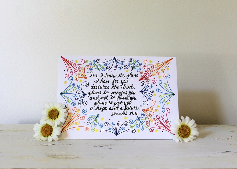 Christian Inspirational Greeting Card I Know The Plans I Have  Etsy